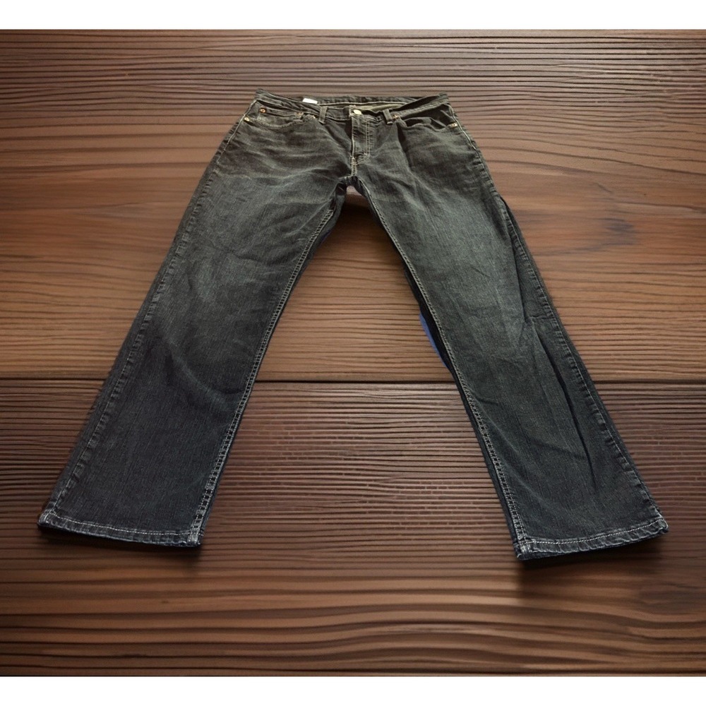 Levis 559 Relaxed Straight Jeans Blue Dark Wash Mens 33x32 WaterLess Denim